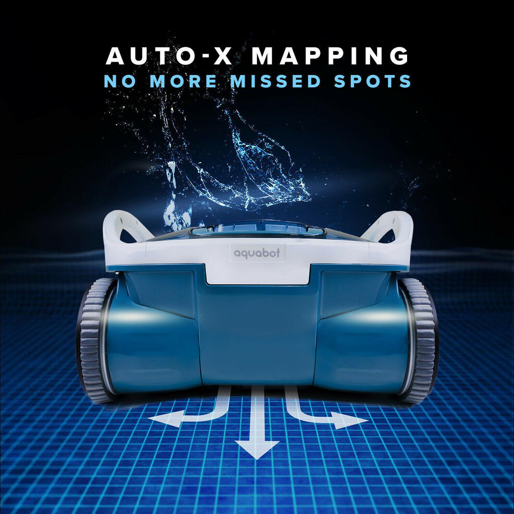 aquabot x2 robotic pool cleaner w/ scrubbing brush, dual filter, &amp; 2 yr warranty