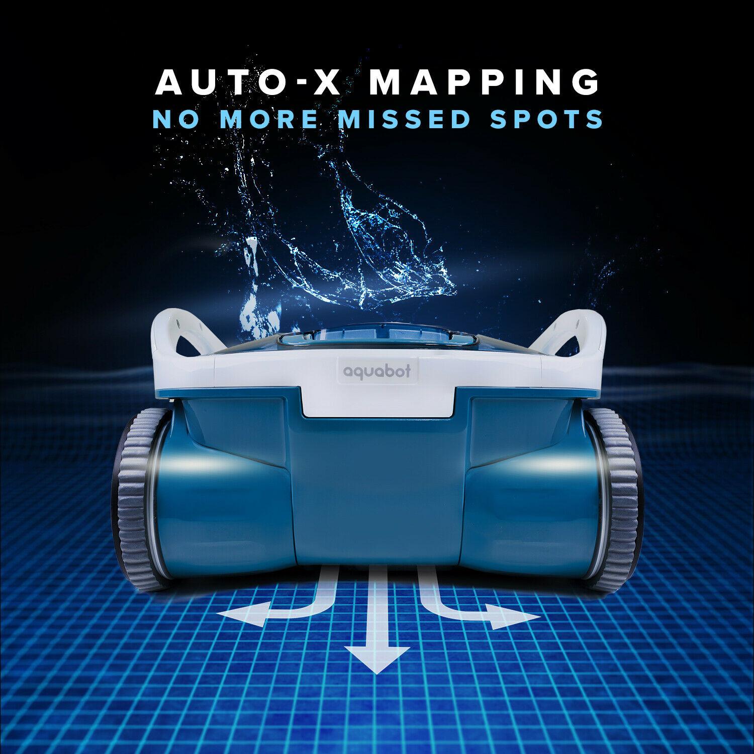 aquabot x2 robotic pool cleaner w/ scrubbing brush, dual filter, &amp; 2 yr warranty