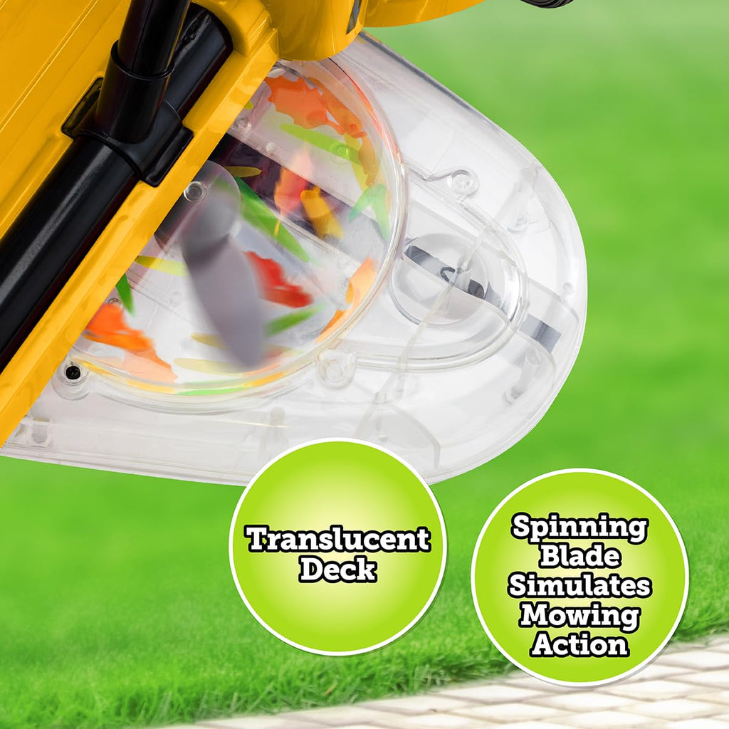 12V Zero Turn Lawn Mower Tractor Toy - Riding Lawn Mower, Outdoor Toys, Kids Electric Car, Ride On Tractor, Dual Handle, Twist and Turn, Speed to 3MPH, Max Weight of 77lbs, A3-7, Yellow