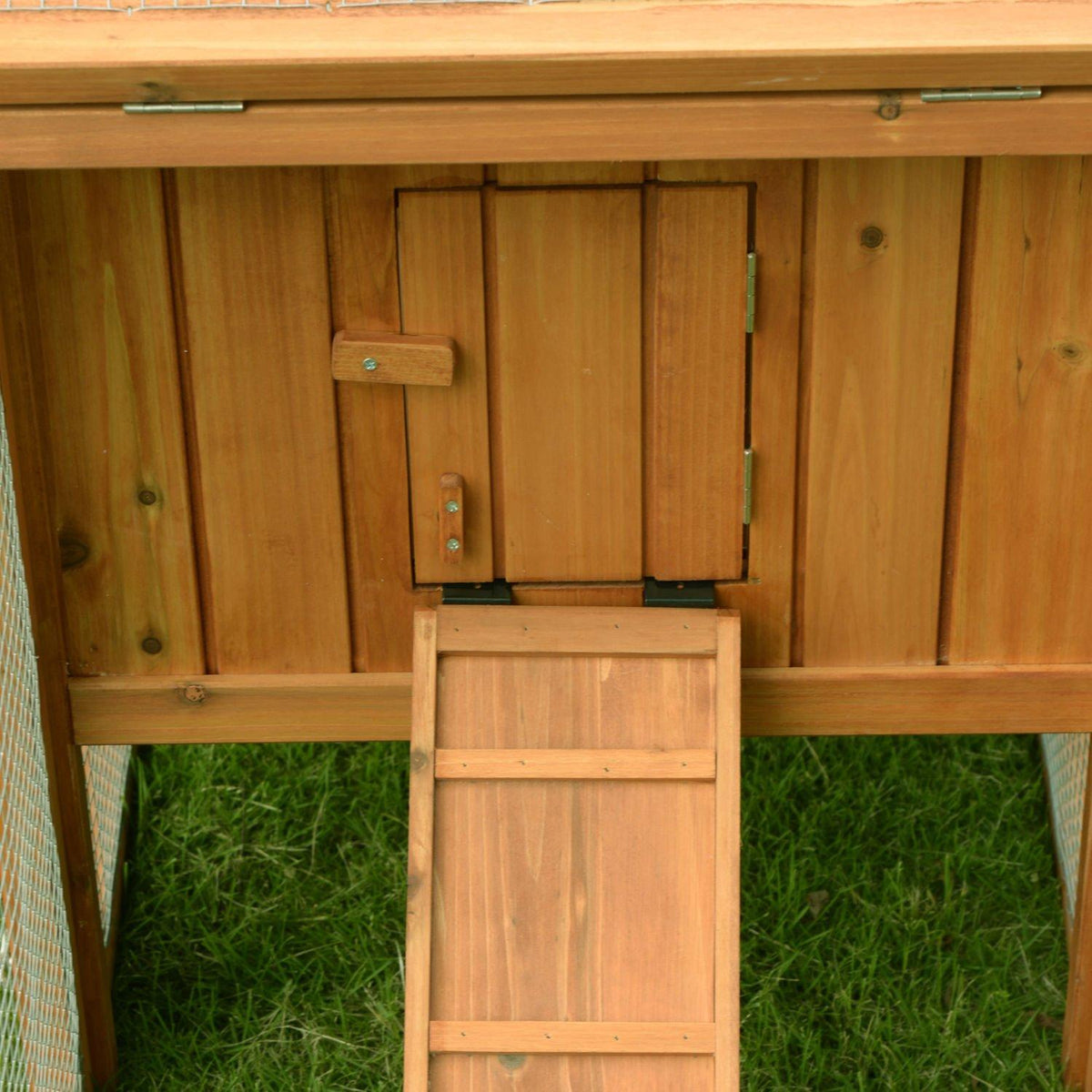 PawHut 62" Outdoor Guinea Pig Pet House/Rabbit Hutch Habitat with Run