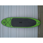 8 ft. Green PVC SUP Inflatable Backpack Paddle Board with Adjustable Paddle