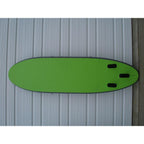 8 ft. Green PVC SUP Inflatable Backpack Paddle Board with Adjustable Paddle