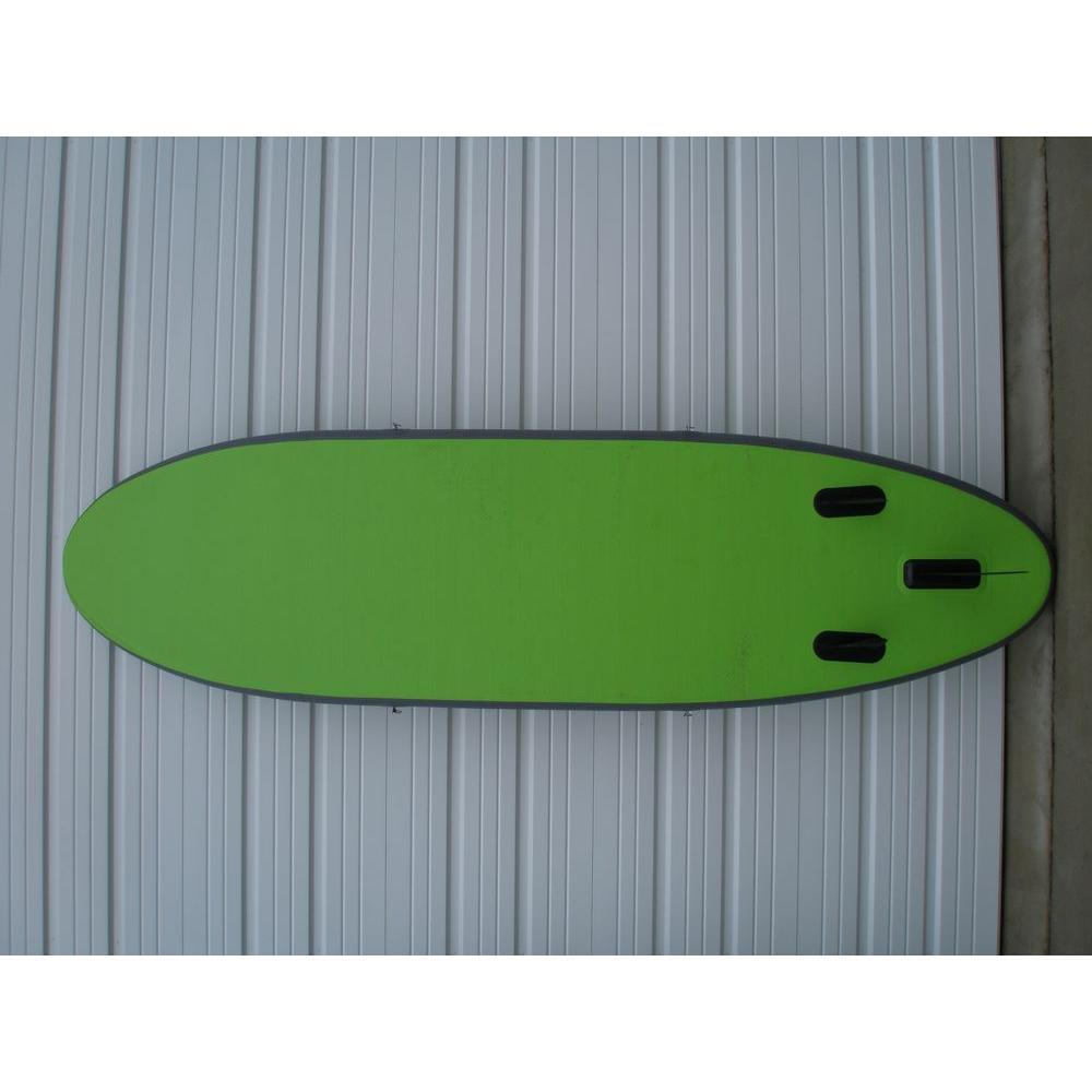 8 ft. Green PVC SUP Inflatable Backpack Paddle Board with Adjustable Paddle