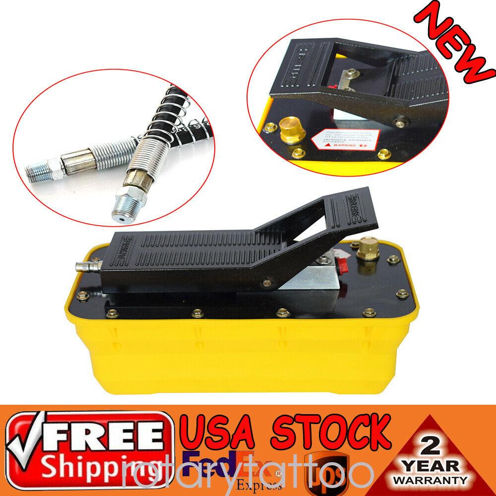 10000PSI Air Hydraulic Foot Pedal Pump Auto Body Frame Machine Pneumatic 2.3L US