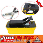 10000PSI Air Hydraulic Foot Pedal Pump Auto Body Frame Machine Pneumatic 2.3L US