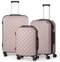 Luggage Sets with TSA Approved, Lightweight Hard Shell Travel Large Rolling Checked Suitcases with Spinner Wheels (20/24/28), Rosegold