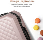 Luggage Sets with TSA Approved, Lightweight Hard Shell Travel Large Rolling Checked Suitcases with Spinner Wheels (20/24/28), Rosegold