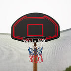 12Ft Trampoline With Basketball Hoop Inflator And Ladder(Inner Safety Enclosure) Orange