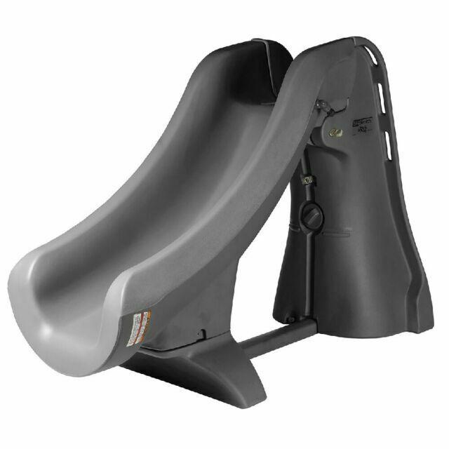 s.r.smith slideaway removable slide, inground - grey
