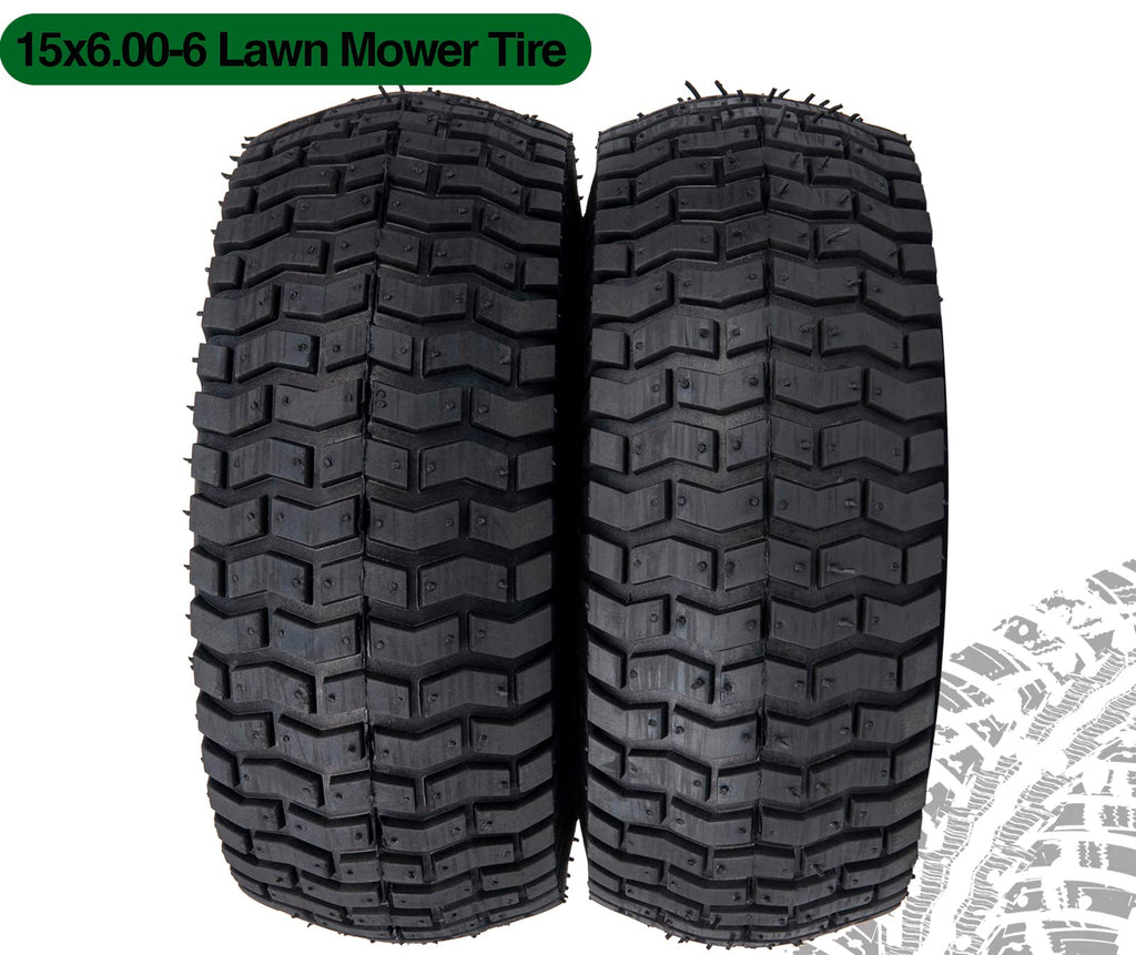 15x6.00-6 Lawn Mower Tire and Wheel Front Tire Compatible with    Riding Mowers Lawn Tractors