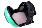 CLOVERPET C0202 Innovative Fashion Bubble Pet Travel Carrier Backpack for Cats Dogs Puppy, Green, 13.4" LX13 WX16.9 H