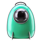 CLOVERPET C0202 Innovative Fashion Bubble Pet Travel Carrier Backpack for Cats Dogs Puppy, Green, 13.4" LX13 WX16.9 H