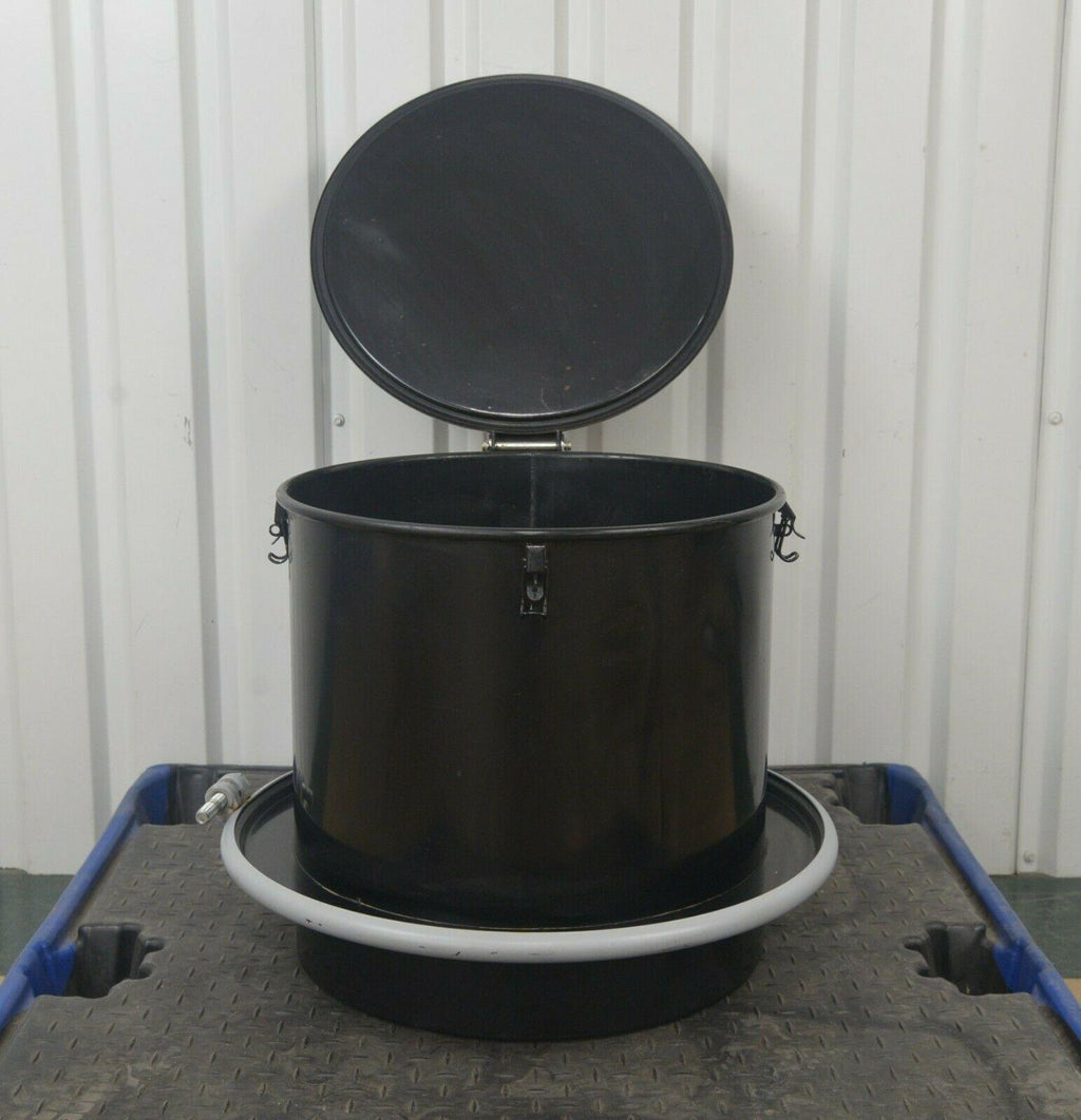 Pig Safe Waste Open Head Drum Funnel w/ Latching Lid & Coarse Screen