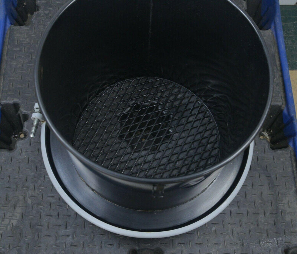 Pig Safe Waste Open Head Drum Funnel w/ Latching Lid & Coarse Screen