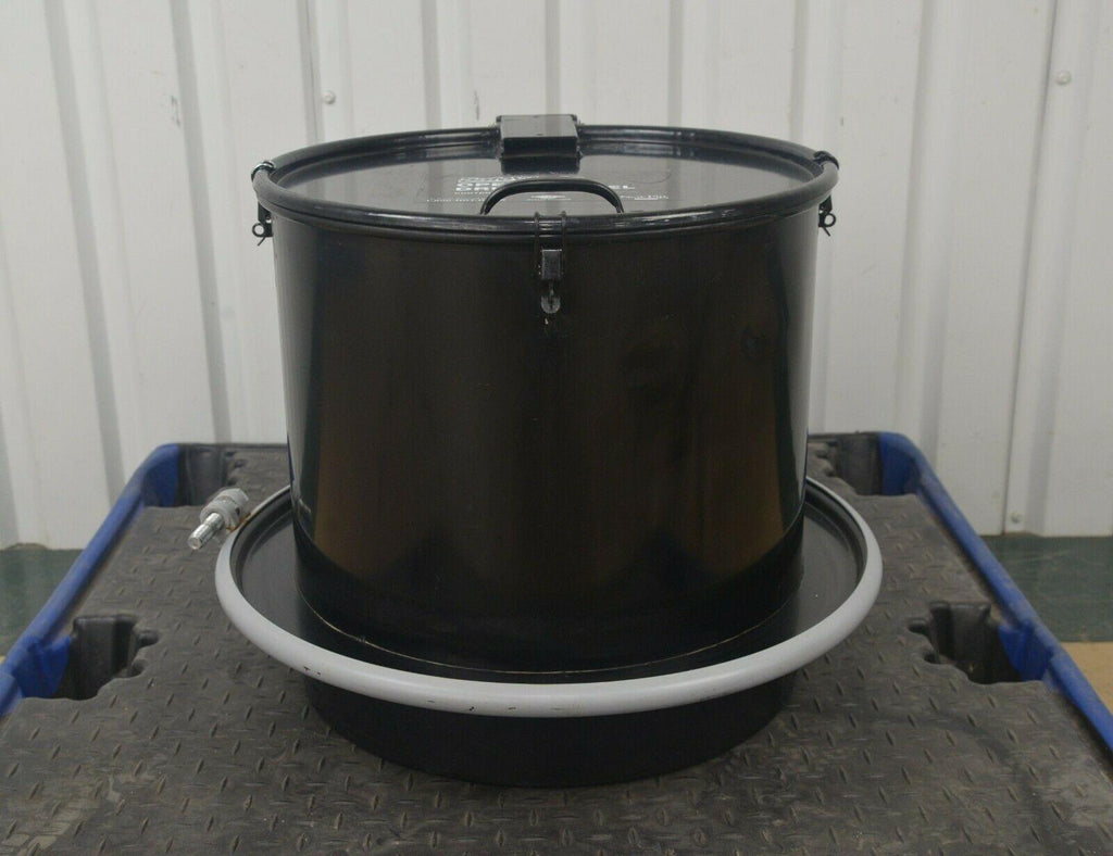 Pig Safe Waste Open Head Drum Funnel w/ Latching Lid & Coarse Screen