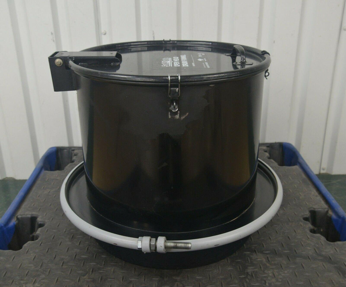 Pig Safe Waste Open Head Drum Funnel w/ Latching Lid & Coarse Screen