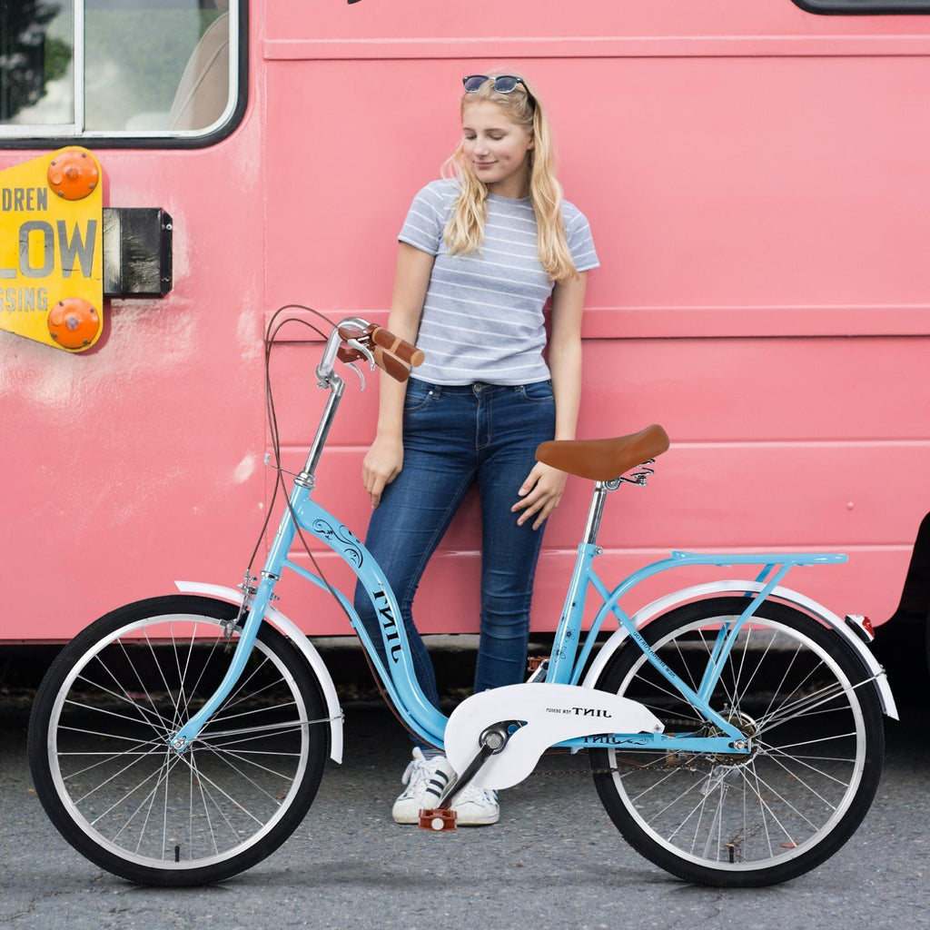 HOMBOM 26 inch Mountain Bike for Adult and Youth,Outdoor Bikes for Men Women, Classic Bicycle Retro Bicycle Beach Cruiser Bicycle Retro Bicycle Blue