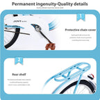 HOMBOM 26 inch Mountain Bike for Adult and Youth,Outdoor Bikes for Men Women, Classic Bicycle Retro Bicycle Beach Cruiser Bicycle Retro Bicycle Blue