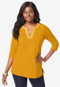 notch neck tunic