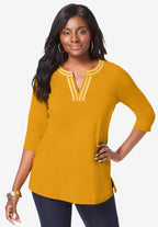 notch neck tunic