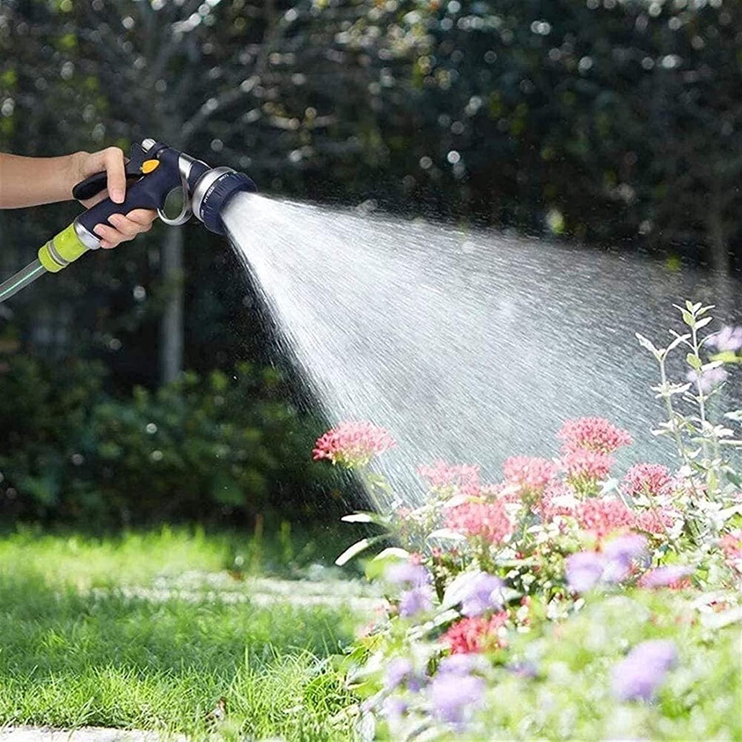 HMBB Garden Hose Nozzles, Garden Hose Spray Gun High Pressure Spray Garden Hose Spray Sprinkler Heavy Duty Metal Spray Nozzle Hose Signature Garden Heavy-Duty Nozzle