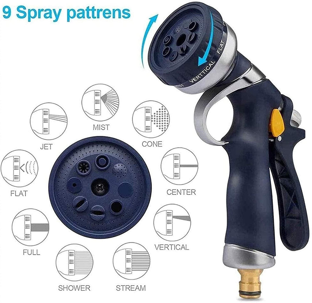 HMBB Garden Hose Nozzles, Garden Hose Spray Gun High Pressure Spray Garden Hose Spray Sprinkler Heavy Duty Metal Spray Nozzle Hose Signature Garden Heavy-Duty Nozzle