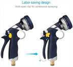HMBB Garden Hose Nozzles, Garden Hose Spray Gun High Pressure Spray Garden Hose Spray Sprinkler Heavy Duty Metal Spray Nozzle Hose Signature Garden Heavy-Duty Nozzle