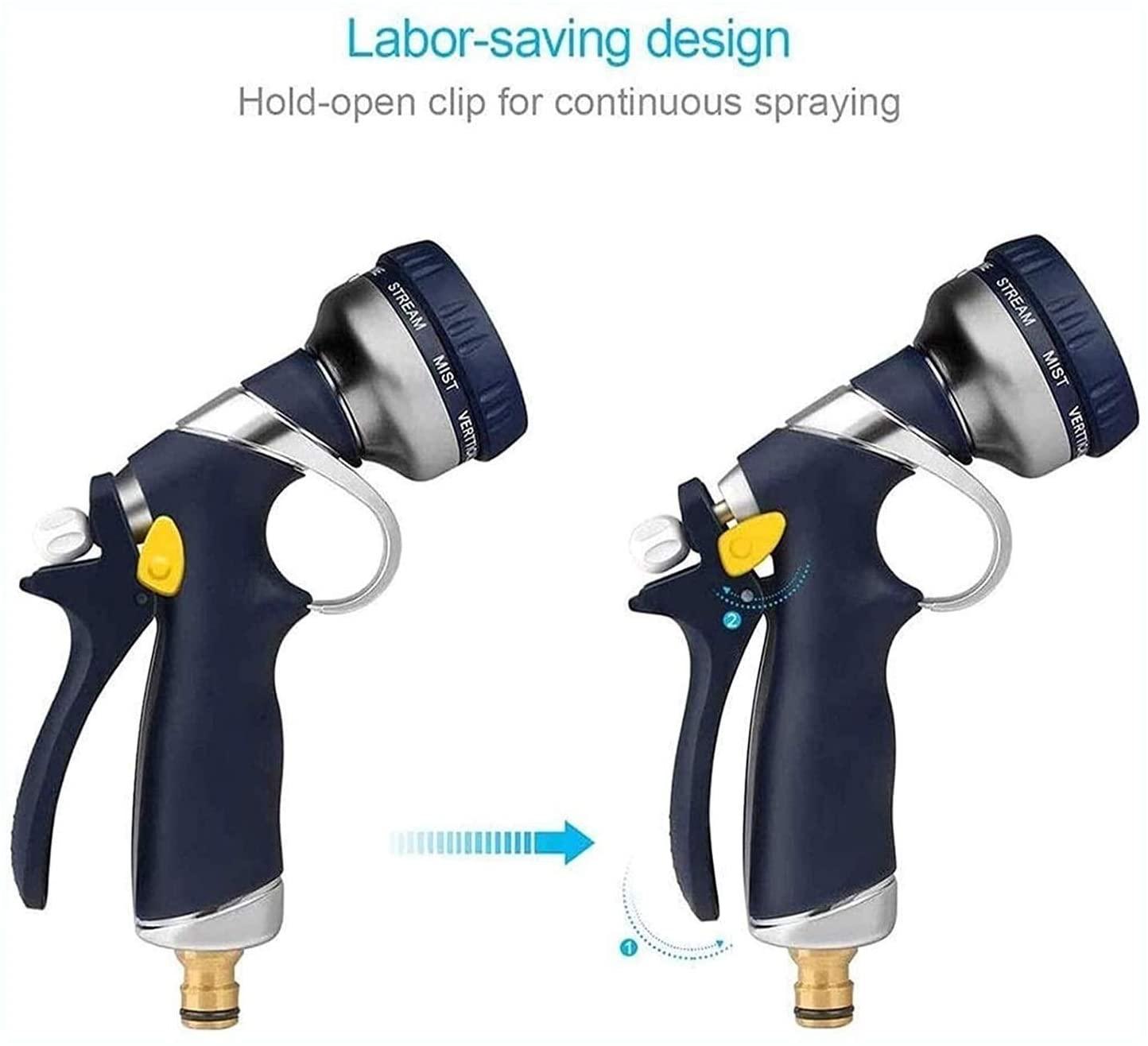 HMBB Garden Hose Nozzles, Garden Hose Spray Gun High Pressure Spray Garden Hose Spray Sprinkler Heavy Duty Metal Spray Nozzle Hose Signature Garden Heavy-Duty Nozzle