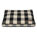 Jax and Bones Premium Cotton Blend Rectangular Pillow Bed, Large, Buffalo Check Crimson