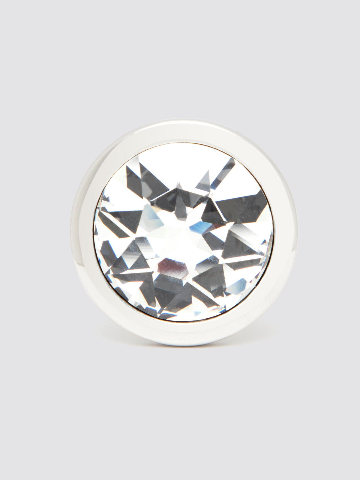 Lovehoney Luxury Crystal Stainless Steel Silver Butt Plug 2.5 Inch, Silver | Silver