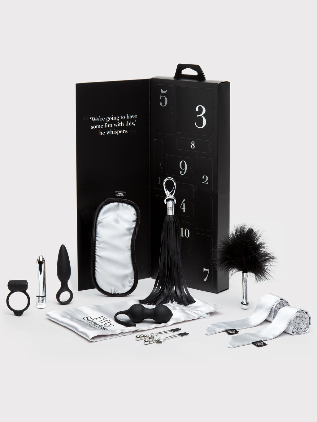Fifty Shades of Grey Pleasure Overload 10 Days of Play Gift Set, Black