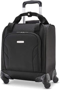 Underseat Carry-On Spinner with USB Port, Jet Black, One Size