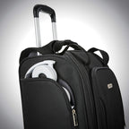 Underseat Carry-On Spinner with USB Port, Jet Black, One Size