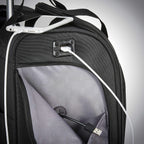 Underseat Carry-On Spinner with USB Port, Jet Black, One Size