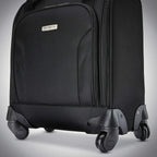 Underseat Carry-On Spinner with USB Port, Jet Black, One Size