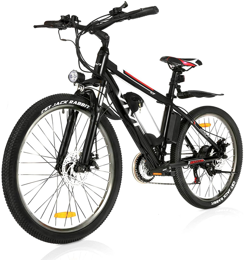 VIVI 350/500W Electric Mountain Bike 26" E-Bike 36/48V 8/12.5Ah Removable Battery E-Bike 32MPH 21 Speed Gears Adult E-Bike Commuter Bike