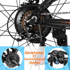 VIVI 350/500W Electric Mountain Bike 26" E-Bike 36/48V 8/12.5Ah Removable Battery E-Bike 32MPH 21 Speed Gears Adult E-Bike Commuter Bike