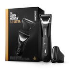 Lawn Mower5.0 Ultra Groin &amp; Body Hair Trimmer – Dual-Head SkinSafeTrimmer &amp; Foil Blades, Waterproof Wet/Dry Groomer, USB-C Rechargeable with Travel Case, Men’s Ball Shaver, Black