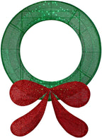 Northlight 48" Commercial-Sized Lighted Tinsel Christmas Wreath Outdoor Decoration