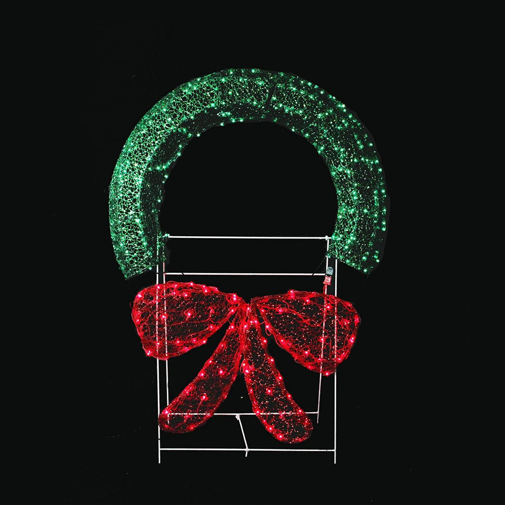 Northlight 48" Commercial-Sized Lighted Tinsel Christmas Wreath Outdoor Decoration