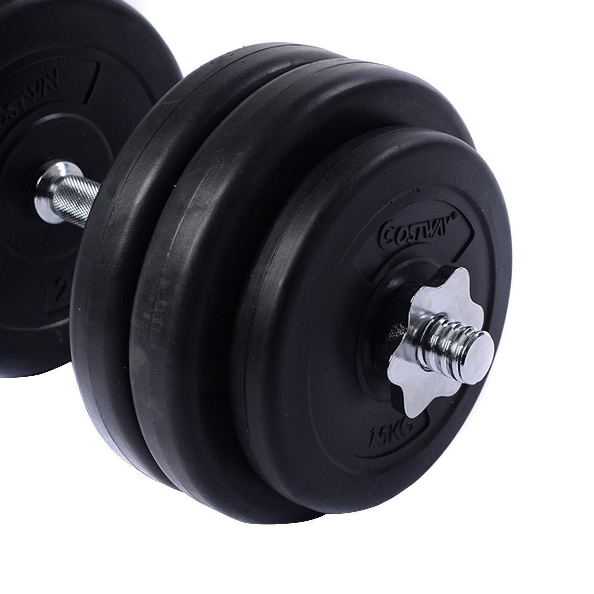 66 lbs Adjustable Cap Gym Weight Dumbbell Set