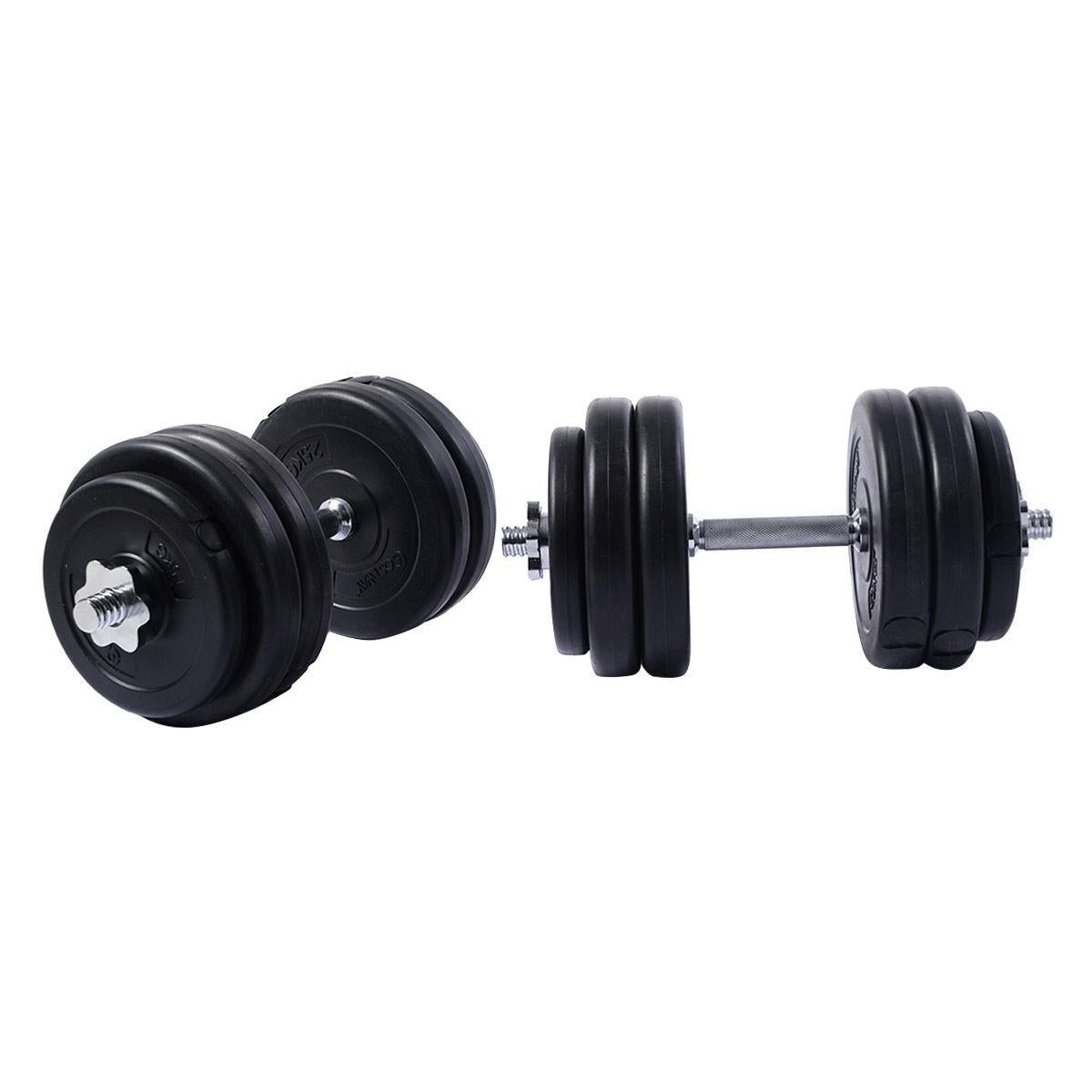 66 lbs Adjustable Cap Gym Weight Dumbbell Set
