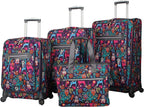Luggage Set 4 Piece Suitcase Collection With Spinner Wheels For Woman (Wildwoods)