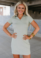 ribbed mini dress