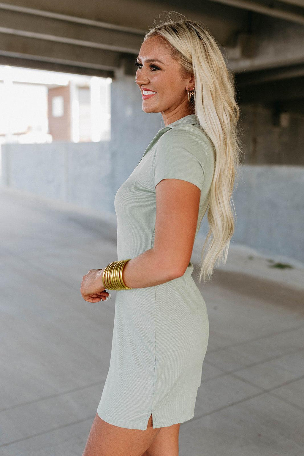 ribbed mini dress