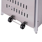 Outdoor Patio Propane Space Heater - 48,000 Btu Pyramid Propane Heater, Outdoor Heater,Portable Heater,Patio Heater Propane,W/ Wheels,Protective Cover(Silver)