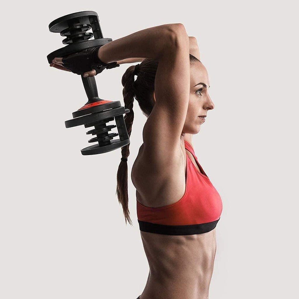 RitFit 11-55 lbs Adjustable Dumbbell for Strength Training, Fast Adjust Weight by Twisting Handle