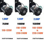 1-2.0hp swimming pool water pump outdoor above ground strainer motor 750-1500w