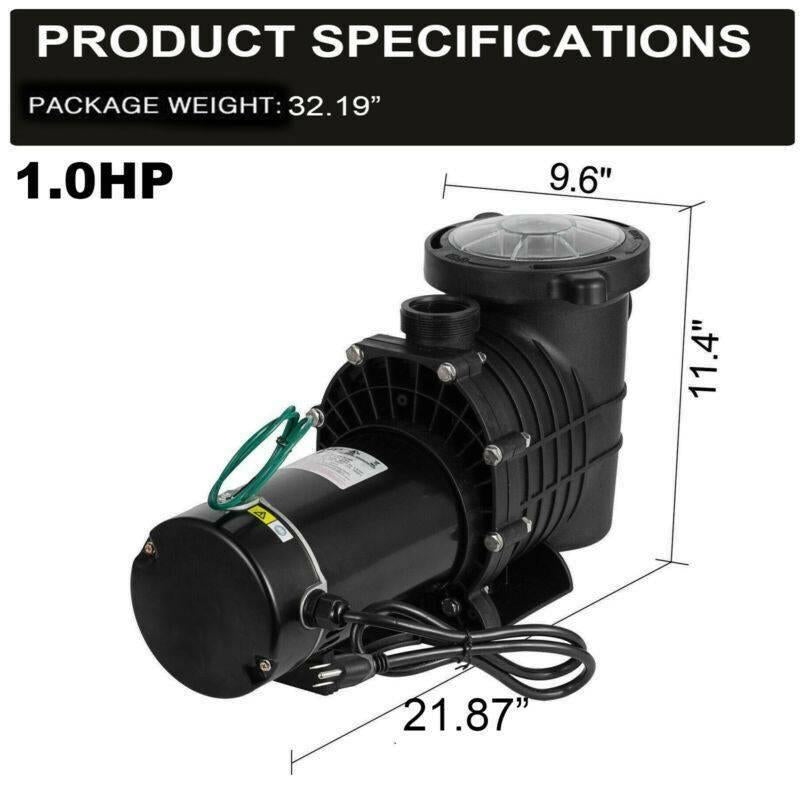 1-2.0hp swimming pool water pump outdoor above ground strainer motor 750-1500w