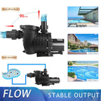 1-2.0hp swimming pool water pump outdoor above ground strainer motor 750-1500w
